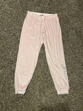 Juicy Couture Pale Pink Velvet Lounge Joggers